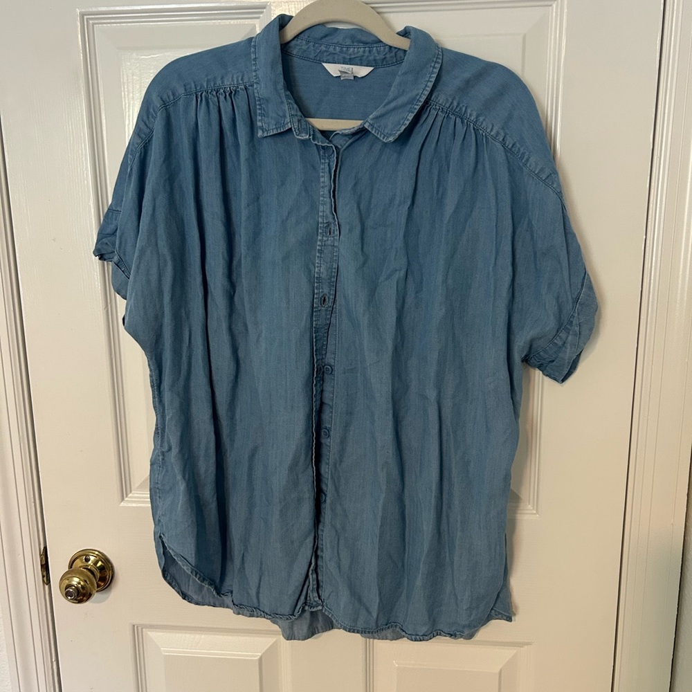 Time and Tru Light Blue Denim Shirt